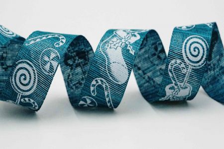 Christmas Stocking & Candies Ribbon - Stocking & Candies Ribbon